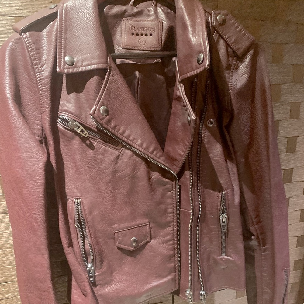 Do red faux leather jacket
